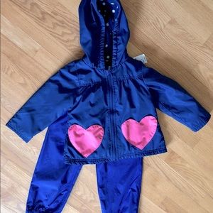 Carter’s Spring Bundle - Fleece Lined Jacket with NWT Splash Pants